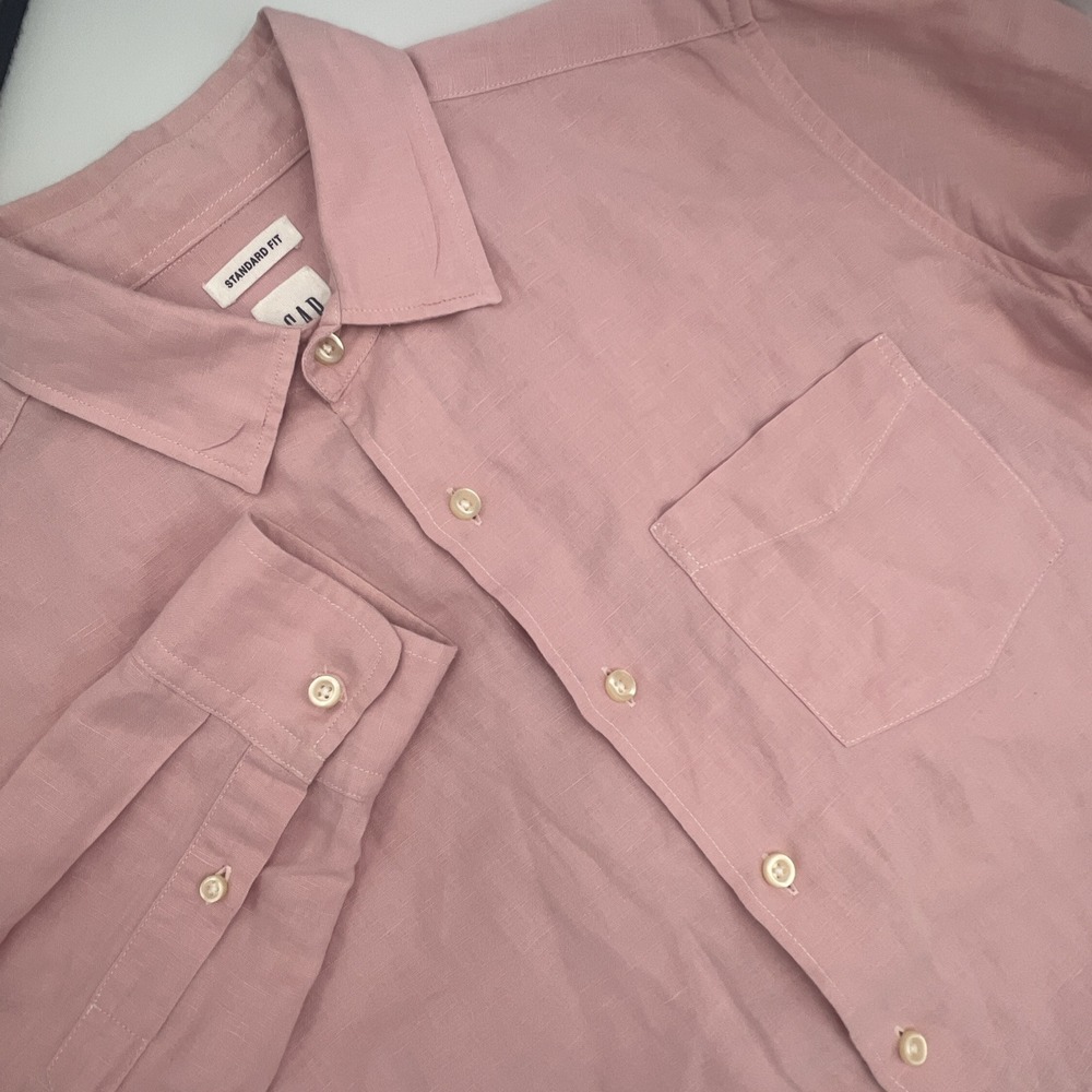 Gap Pink Long Sleeve Button Up Mens Shirt Size‎ Small